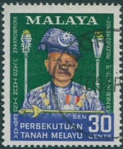 Malaysia Malayan Federation 1958 SG9 30c Tuanku Abdul Rahman FU