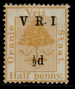 SOUTH AFRICA - Orange Free State QV SG101b, ½d on ½d orange MINT NO STOP AFTER I