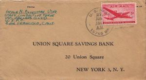 United States Ships 5c Large DC-4 Skymaster 1947 U.S. Navy 15965 Br. U.S.S. O...