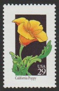 1992 29c Wildflowers: California Poppy Scott 2651 Mint F/VF NH