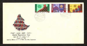 Ethiopia 1974 World Population Year Statistics Graph Family Sc 709-11 FDC # 6994