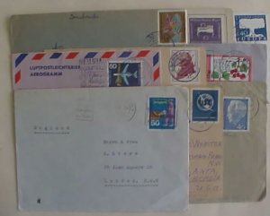 GERMANY COMMEMORATIVES ON 9 DIFF COVERS FROM 1956 CAT 65E (=$ 72.00)