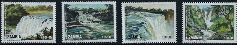 WD04/01/21-Zambia - 1993 Waterfalls of Zambia 4 Stamp Set 26A-018