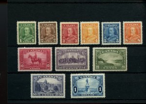 ? #217-227, 1935 issue set, 10c MH, rest VF MNH,  Cat $169, Canada mint stamp