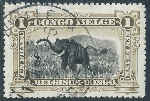 Belgian Congo, Sc #55, 1fr Used