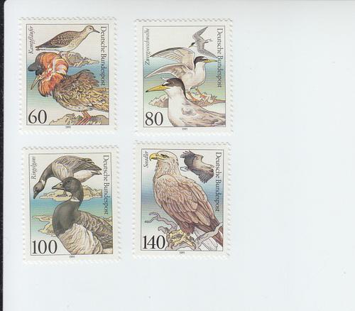 1991 Germany Sea Birds  (Scott 1649-52) MNH