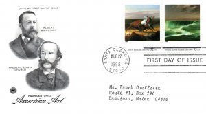 US FIRST DAY COVERS FOUR CENTURIES OF AMERICAN ART SERIES OF 14 - 7 CACHETS 1998