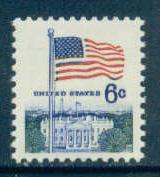 1338D 6c U.S. Flag Fine MNH