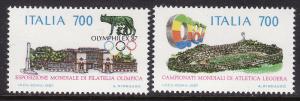 Italy #1715-16 F-VF Mint NH ** OLYMPILEX '87