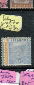 MALAYA  SELANGOR (P0212B)  TIGER  SET  SG 48-50   MOG 