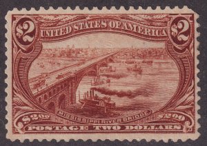 Sc# 293 U.S 1898 Trans-Mississippi Exposition $2.00 MNH issue CV $5750.00