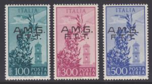 Trieste Sc C13-C15 MNH. 1948 Air Mail F-VF