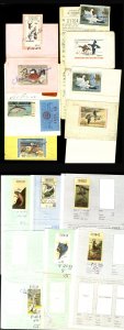 MALACK RW36 6 duck stamps on licenses, 1968 Ca fishi..MORE.. b1596