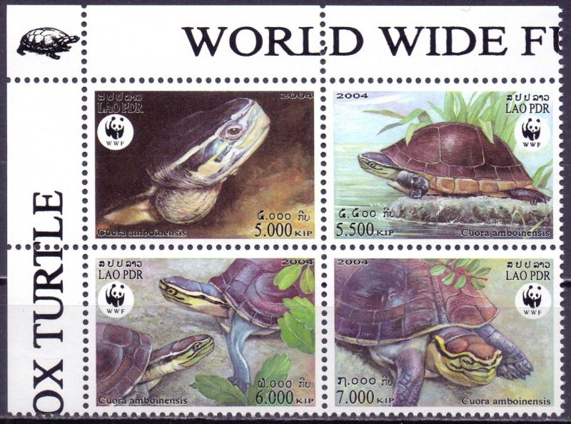 Laos. 2004. q1927-30. Turtles fauna. MNH.