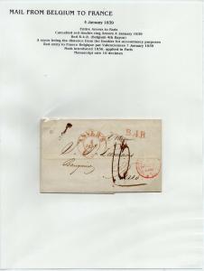 FRANCE Early Incoming LETTER/COVER 1839 fine used item Anvers - Paris