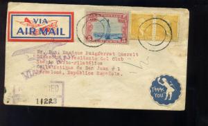 1933 Airmail Registered Cover PUERTO RICO to SPAIN W/PF Cert  (STOCK  #C11-z89)