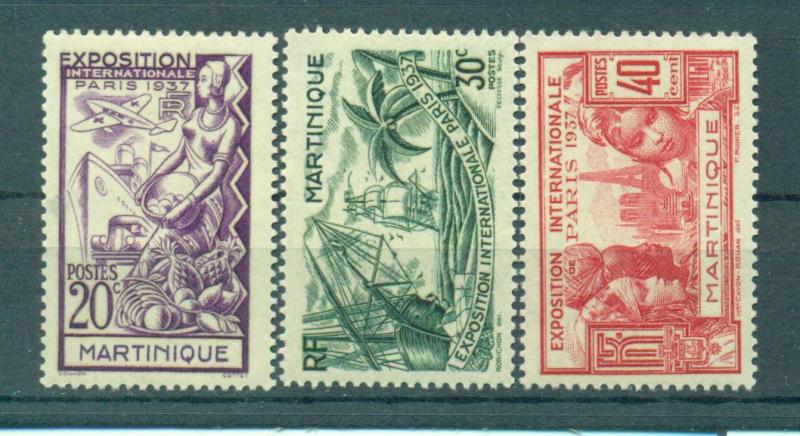 Martinique sc# 180-185 (1) mh cat value $11.20