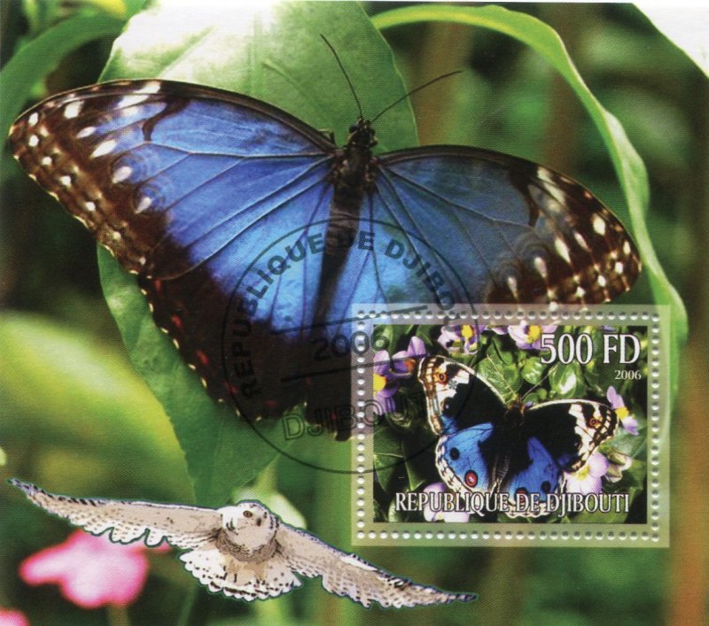 BUTTERFLIES OWL ORCHID s/s Perforated Fine Used VF