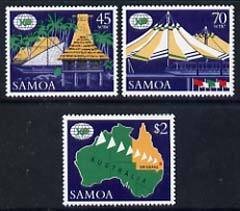 SAMOA - 1987 - Expo 88 World Fair - Perf 3v Set - Mint Never Hinged