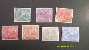 St. Kitts-Nevis 1921-1929 Scott# 37-43 Mint VF-XF Light Hinged Short Set of 7