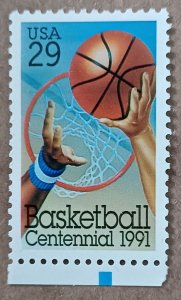 United States #2560 29c Basketball Centennial MNH (1991)
