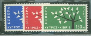 Cyprus #219-221v  Single (Complete Set)