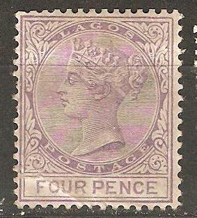 Lagos 23 SG 25 MH F/VF App. 1882 SCV $150.00