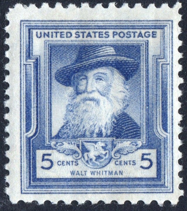 SC#867 5¢ Famous Americans: Walt Whitman Single (1940) MLH