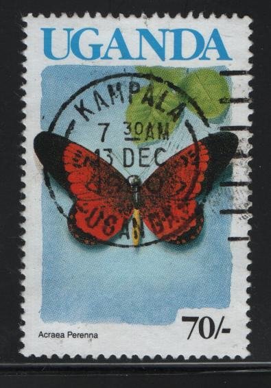 UGANDA  831, USED, 1990-92 Butterfly type