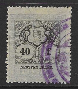 Austria 1898 40f Revenue Used - S32715