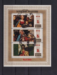 SA23i Burundi 1969 Paintings, Christmas used souvenir sheet