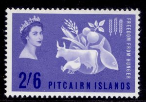 PITCAIRN ISLANDS QEII SG32, 2s 6d freedom from hunger, NH MINT.