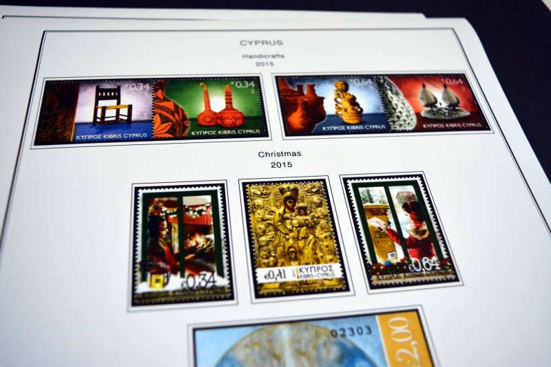 COLOR PRINTED GREEK CYPRUS 2011-2020 STAMP ALBUM PAGES (41 illustr. pages)