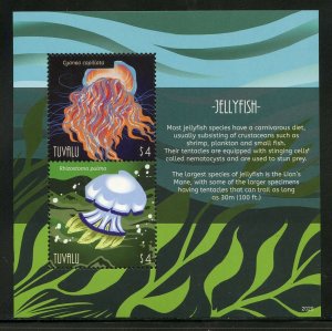 TUVALU 2020 JELLYFISH SOUVENIR SHEET MINT NH