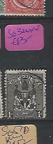 BRITISH CENTRAL AFRICA (P2810B) COAT OF ARMS 1D  SG 32    VFU