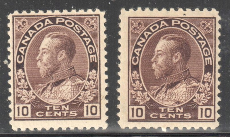 Canada VF NH #116- 116a (#116a has a wrinkle) C$3000.00