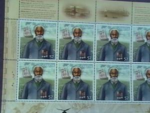 CANADA # 2369--MNH--FULL SHEET OF 16--1ST BLACK VICTORIA CROSS RECIPIENT--2010