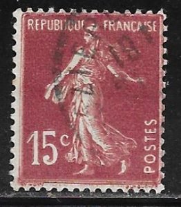 France 165: 15c Sower without Sunrise, used, F