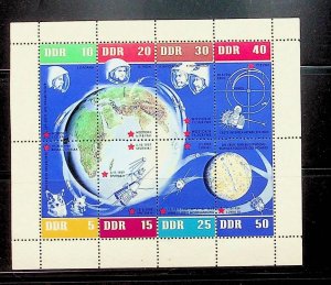 GERMANY - GDR Sc 634 NH SOUVENIR SHEET OF 1962 - SPACE