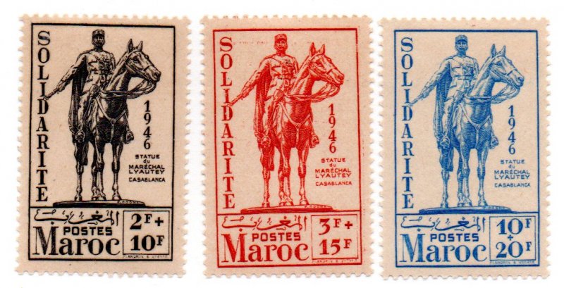 FRANCE MOROCCO B29-31 MH SCV $8.05 BIN $4.00 MONUMENT