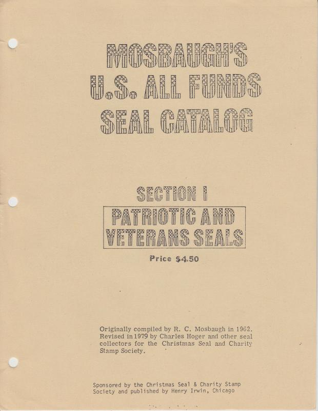 Mosbaugh's US All Funds Seal Catalog, Sections 1-11 complete, by R.C. Mosbaugh