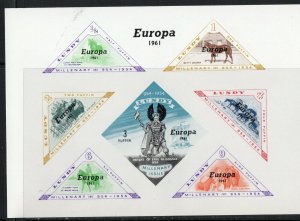 Thematic stamps LUNDY IS 1961 EUROPA MIN SHEET mint