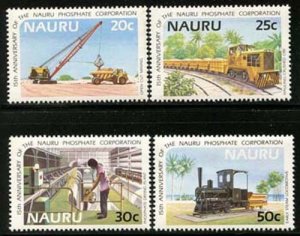 Nauru 1985 Phosphate Mine Trains set Sc# 307-10 NH