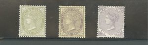 1905-11 JAMAICA - Stanley Gibbons #46-47 - 52 - watermark Mult Crown CA - MH*