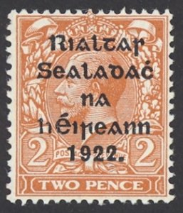 Ireland Sc# 16 MH (Die II) 1922 2p Alex. Thom Overprint