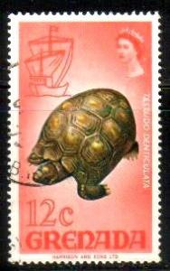 Yellowfoot Tortoise, Grenada stamp SC#301 used