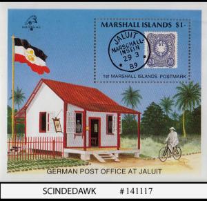 MARSHALL ISLANDS - 1989 GERMAN POST OFFICE A JALUI - Miniature sheet MNH