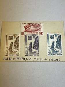 St. Pierre et Miquelon 1947 Cod Fish/fishing district 10c, 30c, 50c, 60c -stamps