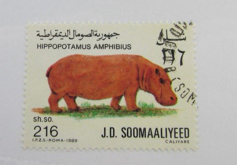 Somalia SC #591 HIPPOPOTAMUS used stamp