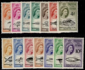 TRISTAN DA CUNHA QEII SG28-41, 1960 marine life set, NH MINT. Cat £75.